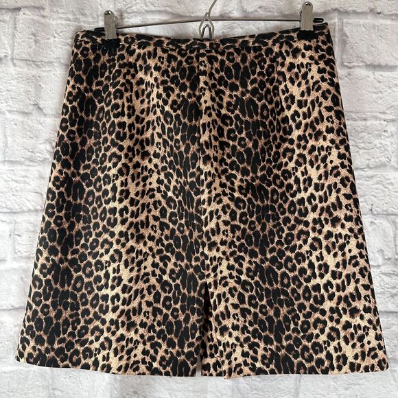 Vintage David Paul NY Leopard Print Above The Knee Pencil Skirt Size 10 Y2K 90's - Picture 2 of 9